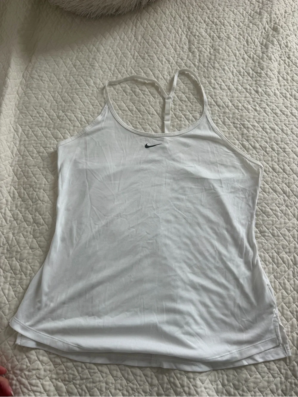 Nike Dri-FIT White Racerback Athletic Tank Top Women’s Medium
